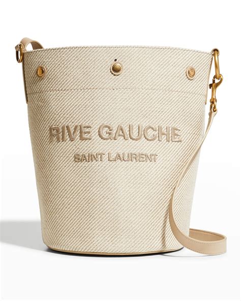 ysl striped bag|Saint Laurent Rive Gauche YSL Striped Canvas Bucket Bag.